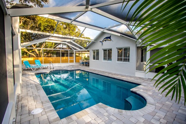 A heated pool