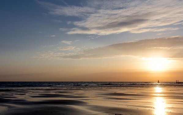 Vlak bij het strand