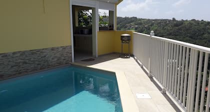 Quiet and warm apartment with private pool.