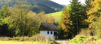 Holiday house with sauna in the forest edge - wonderful unobstructed view of the mountains