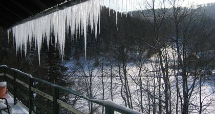 Ferienhaus mit Sauna in Waldrandlage - herrlich unverbauter Blick auf die Berge