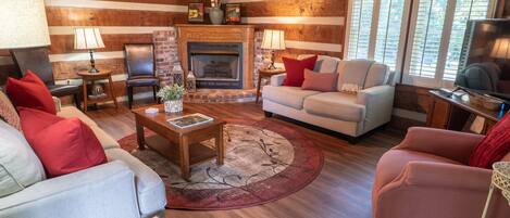 Televisor intel·ligent, llar de foc, reproductor de DVD i llibres