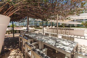 Outdoor dining - Family-friendly BEACHFRONT!!!!! Amazing pools and best beach around!  (Nuevo Vallarta)
