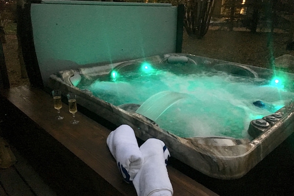 Hot tub at night