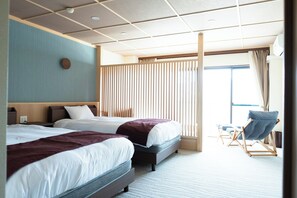 Western Style Twin Room | Premium bedding, down duvets, in-room safe, bed sheets - Tsumugi (Hakone)