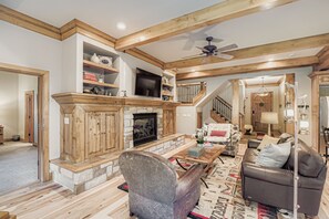 Smart TV, fireplace, printers