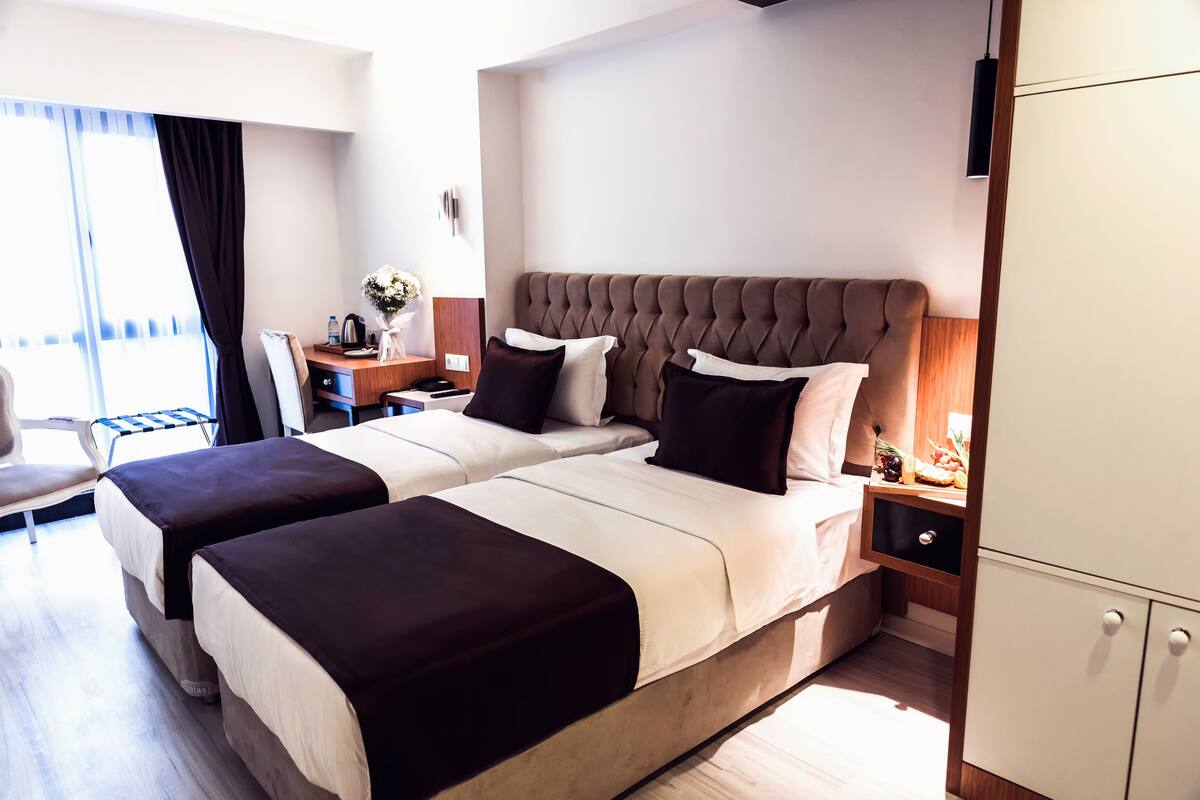 Premium bedding, memory-foam beds, minibar, in-room safe