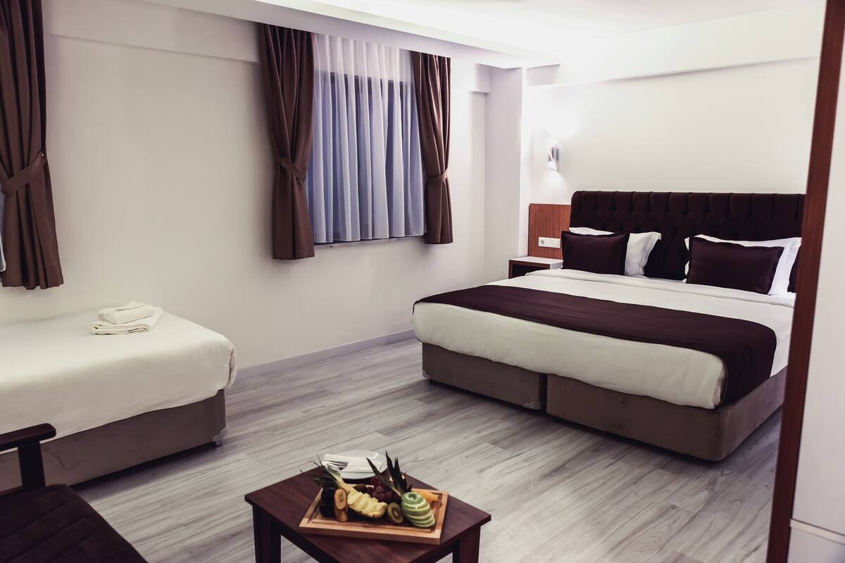 Premium bedding, memory-foam beds, minibar, in-room safe
