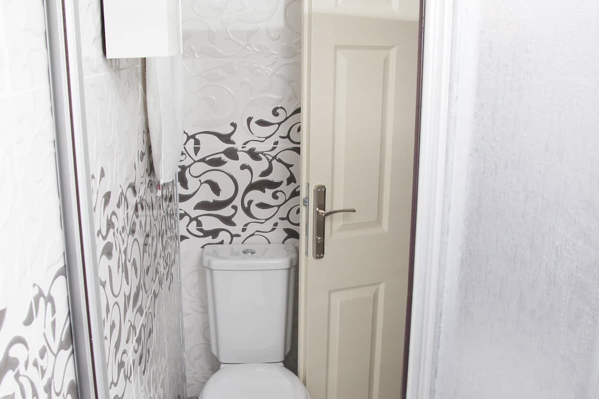 shower, free toiletries, hair dryer, slippers