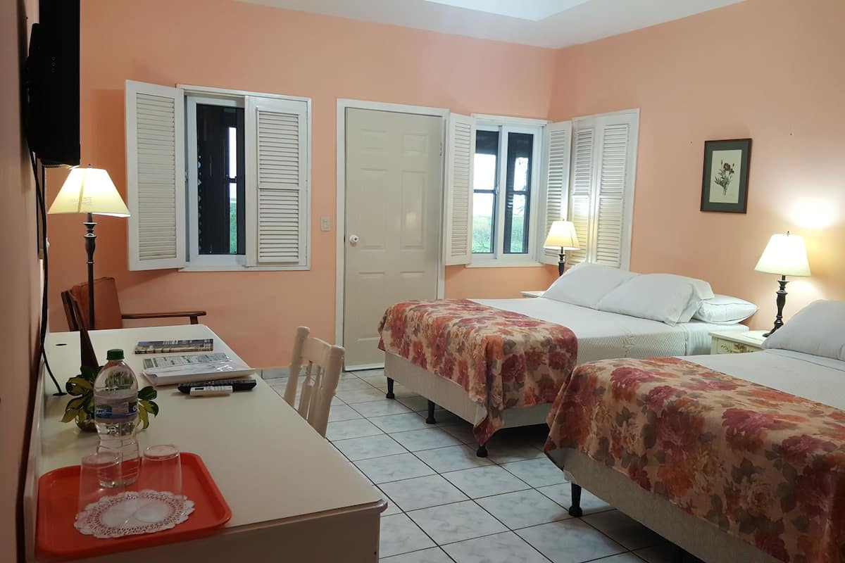 Habitació quàdruple estàndard, 2 llits de matrimoni | Wifi gratuïta