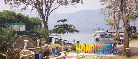 Outdoor wedding area