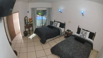 Standard Double Room, 2 Double Beds, Non Smoking | Iron/ironing board, free WiFi, bed sheets, wheelchair access