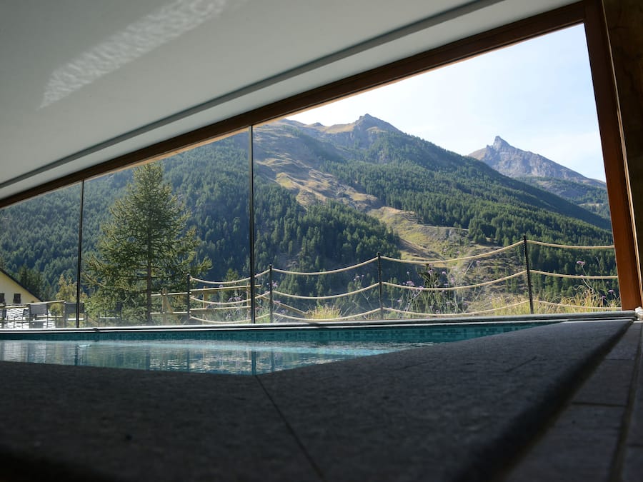 Indoor pool, open 2:30 PM to 8 PM, pool loungers