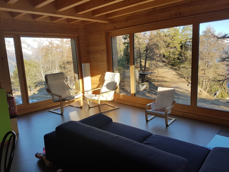 Licht Chalet Tzoumaz - Verbier Prachtig Uitzicht Op Bevoorrechte Omgeving - Verbier