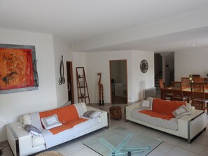 Tv, pejs, dvd-afspiller, bordtennisbord