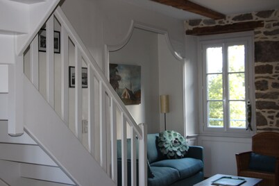 In a MANOR HOUSE with PARKING, near the sea, the market and the town center