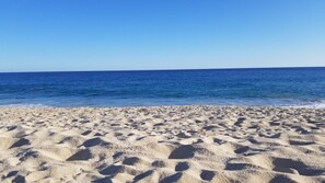 On the beach, beach towels