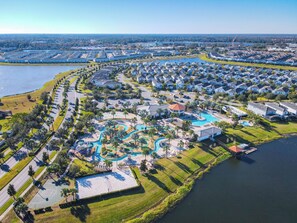 Exterior - 🏝️ 5BR/5BA Home w/ Private Pool & Spa, Themed Kids’ Rooms & Resort Water Park | Storey Lake Near Disney (Kissimmee)