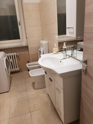 Shower, hair dryer, bidet, towels - BRIGHT APARTMENT LINGOTTO FIERE - OLYMPIC STADIUM (Torino)