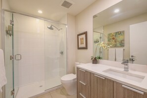 Dutxa, assecador de cabells, tovalloles i sabó 