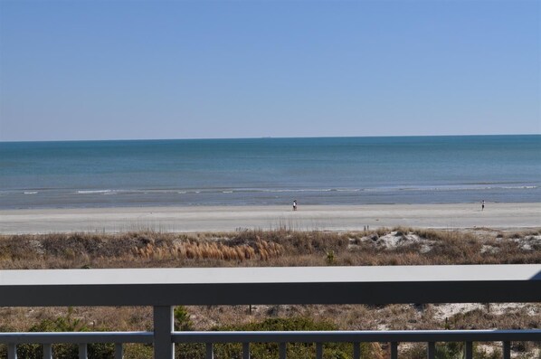 On the beach, sun loungers - Immaculate condo.  Direct Oceanfront - 2nd floor.  Breathtaking Views.   (Hilton Head Island)