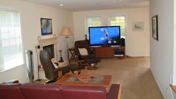 Fernseher, DVD-Player, Videothek, Stereoanlage