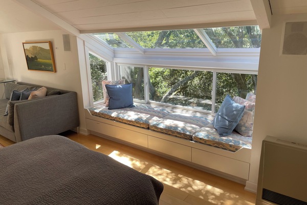 Master bedroom window day bed view.