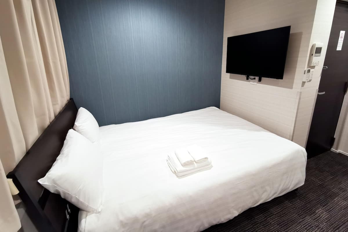 Kamar Double Standar, 1 Tempat Tidur Double | Meja kerja, tirai kedap cahaya, setrika/meja setrika, dan Wi-Fi gratis
