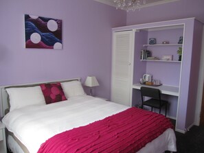 Lavender Room | Premium bedding, individually decorated, individually furnished