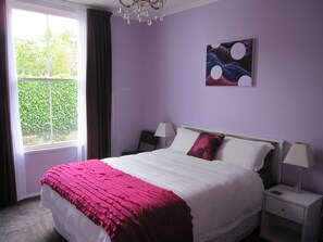 Lavender Room | Premium bedding, individually decorated, individually furnished