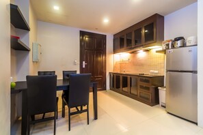 2 Bedrooms Apartment | Private kitchen | Fridge, microwave, stovetop, electric kettle - Heaven Lagoon Apartments by Lofty (Patong)
