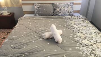 Family Quadruple Room, 2 Bedrooms, Non Smoking | Free WiFi, bed sheets
