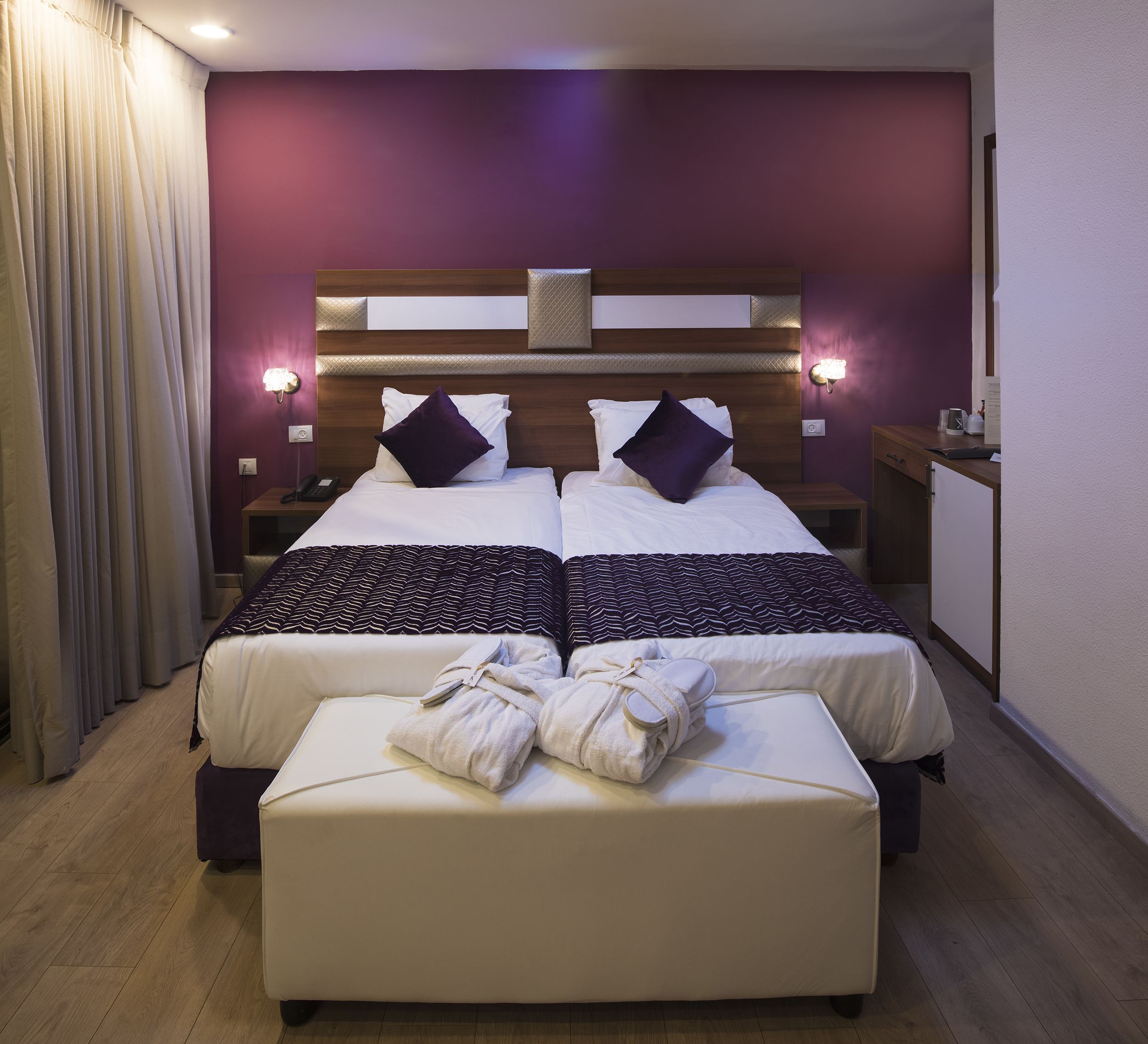 Double or Twin Room, City View | Minibar, in-room safe, desk, cribs/infant beds