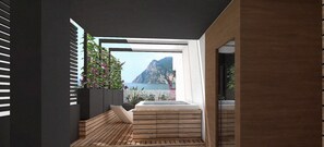 Elite Studio Suite, Hot Tub, Partial Lake View | Terrace/patio - Hotel Villa Enrica (Riva del Garda)