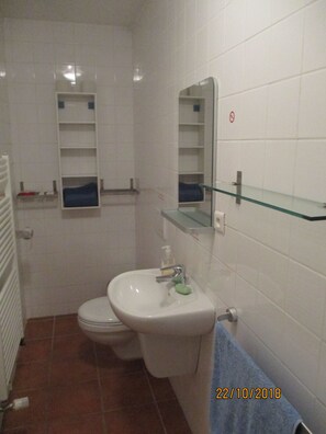 Classic Double Room (Seeblick) | Bathroom | Shower, towels