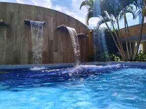 Outdoor pool, a heated pool
