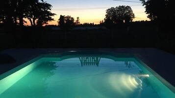 A heated pool