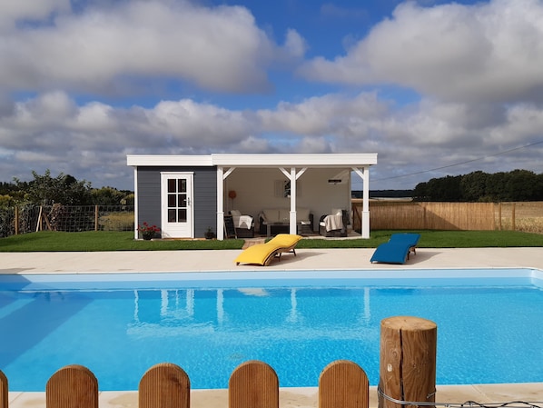 A heated pool