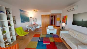 LED TV, DVD player, books