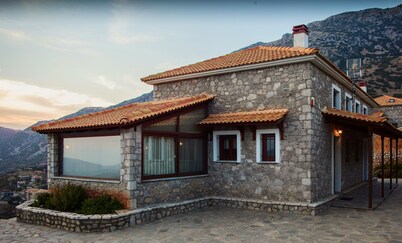 Spacious stone built home with spectacular mountain views