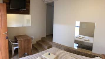 Desk, blackout curtains, iron/ironing board, free WiFi