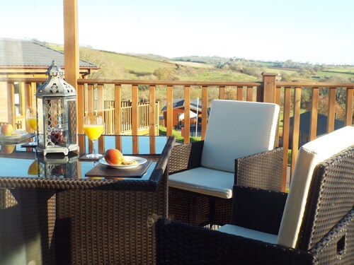 luxury 2 - 6 Person Pet Friendly Lodge cw Hot Tub 5* Devon Hills Country Park