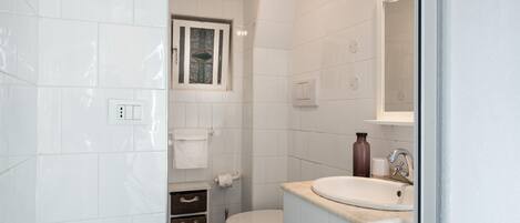 淋浴设施、吹风机、毛巾、肥皂