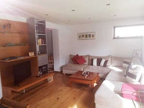 TV, books, stereo - Vacation apartment HAUS KORJÄSSER, Moselle view and sun terrace (Löf)