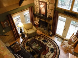 Smart TV, fireplace, DVD player, table football