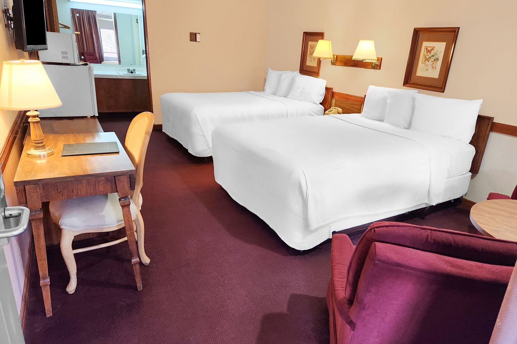 Premium bedding, pillowtop beds, individually decorated