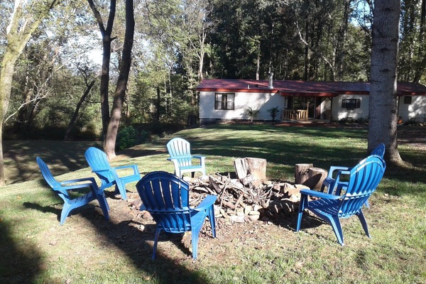 Whispering Cascades Campfire and home