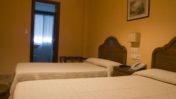 Desk, free WiFi, bed sheets