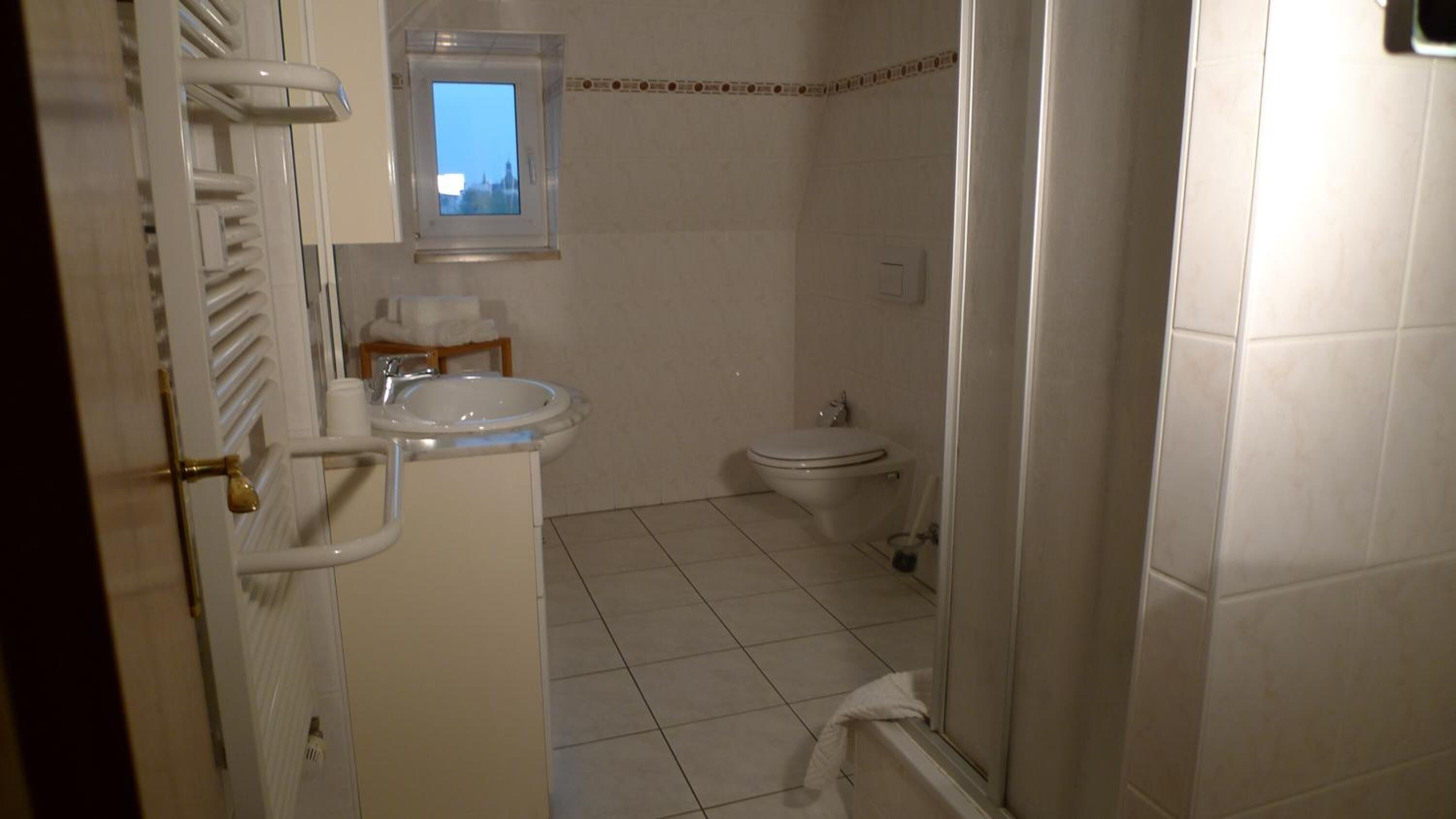 Hair dryer, towels