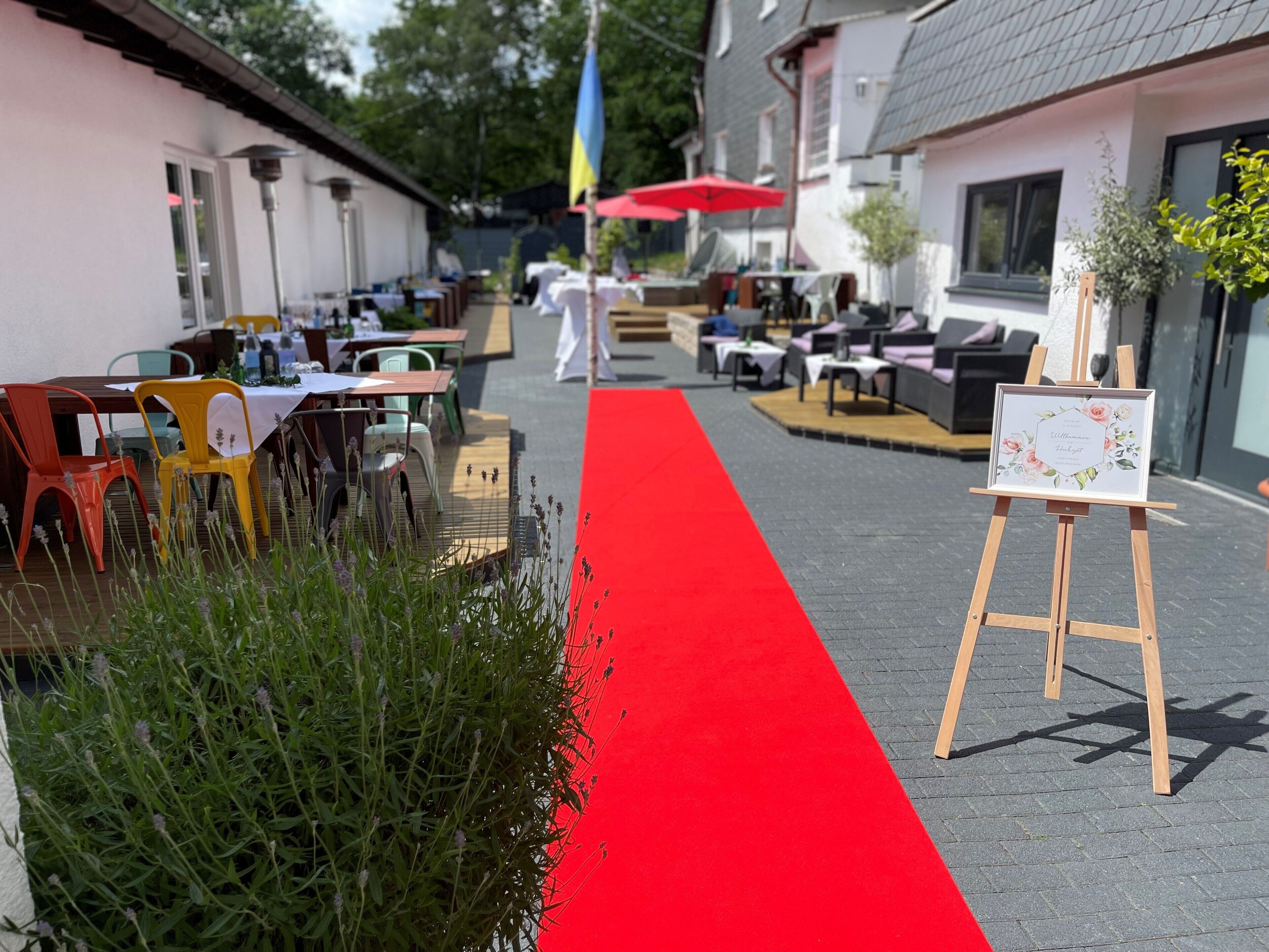 outdoor banquet area